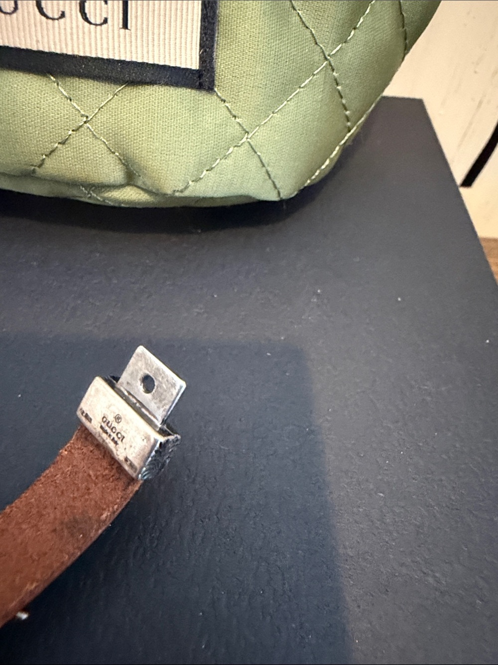 Gucci Anger Forest Wolf Brown Bracelet leather and sterling silver (16) - Picture 7 of 9